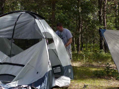 Jeff's tent... don't piss on it or it's blood and black eyes all around!!!