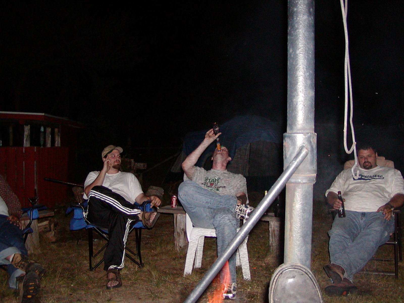 Jeff tells Matt that pork feels the same up your nose.. Then christens the new bottle bong.