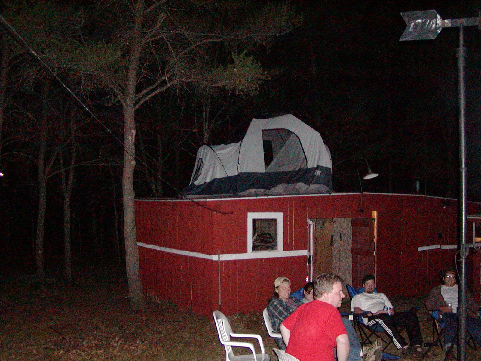 Tom agrees to sleep on the roof.