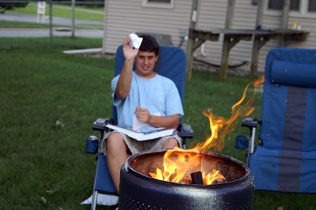 Burning Statics homework! yeah!