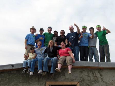On the roof of a just finished house in Mexico!