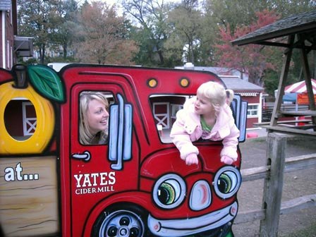 With neice Elizabeth (and future flower girl!) at the Cider Mill!