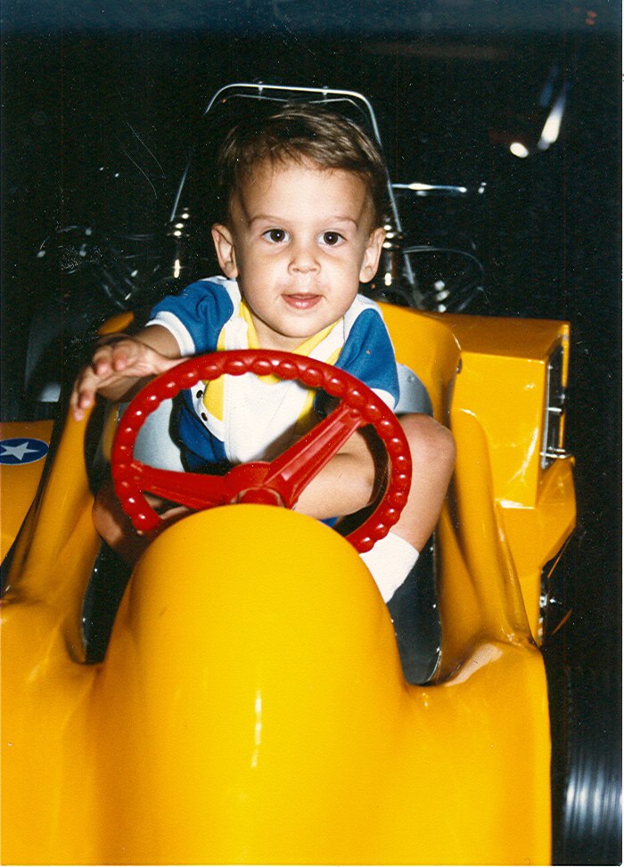 Joe's first love...driving!  (ok, second behind boating!)