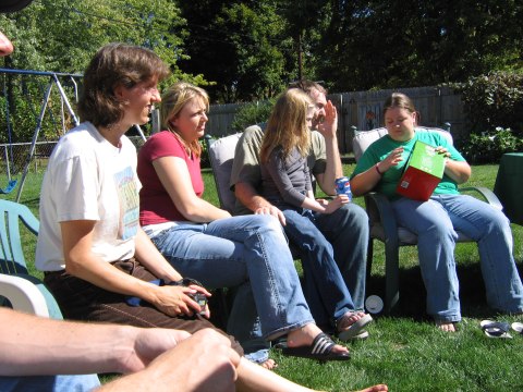 Opening gifts, photograph 30