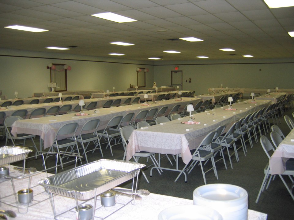 Setting up the hall, photograph 1