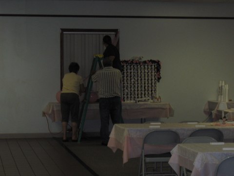 Setting up the hall, photograph 3