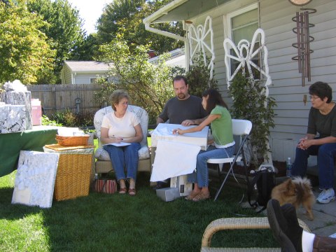 Opening gifts, photograph 1