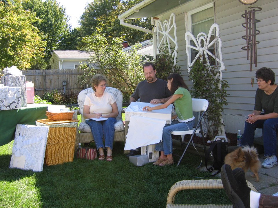 Opening gifts, photograph 1